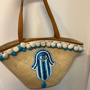 Mystique Hamsa beach bag worn once